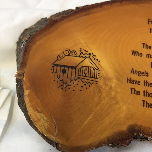 Vintage Novelty Wood Slice Wall Plaque Sign Souvenir ~ “Folks Nice To Know”… - Picture 3 of 9